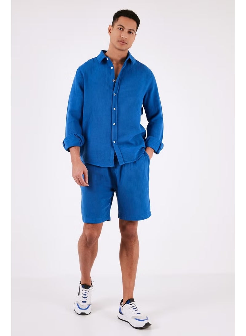 Buratti 100% Cotton Regular Fit Shirt Men's Shirt CF24S127804 - Image 5